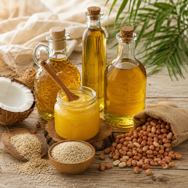 Oils and Ghee category — wood-pressed oils and pure ghee